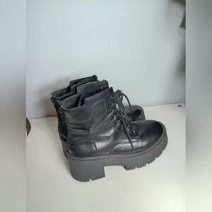 Black Platform Combat Boots